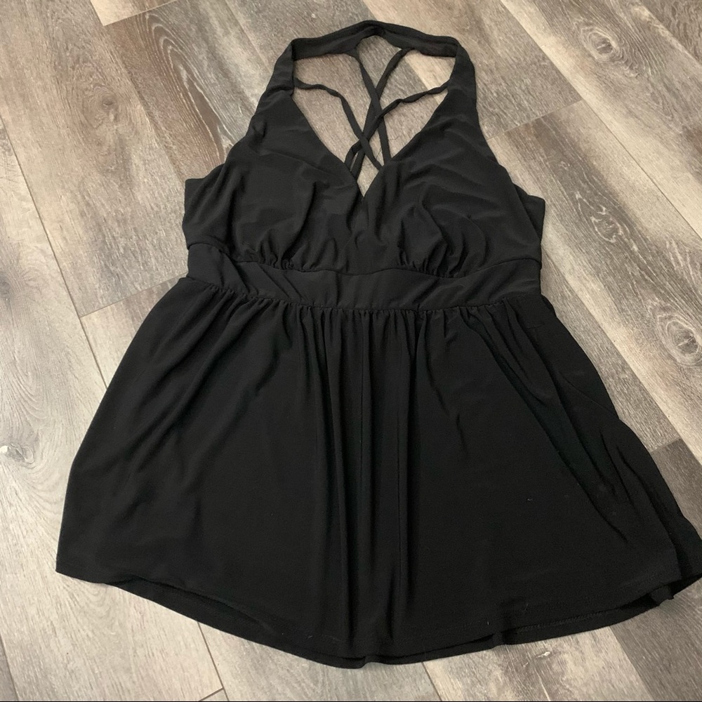 Torrid strappy cage front baby doll tank top